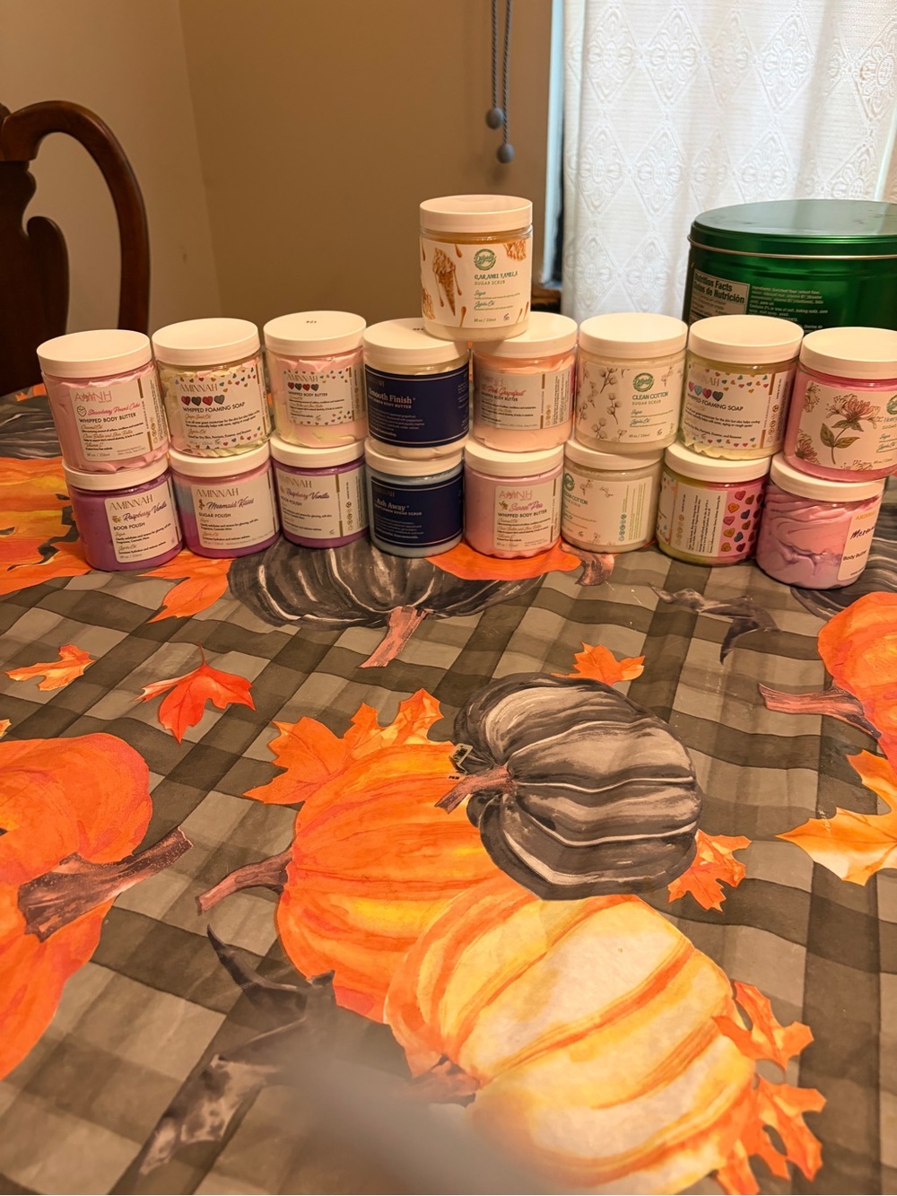 Aminnah Skincare Whipped Body Butter & Sugar Polish &  Whipped Soap Lot of 17